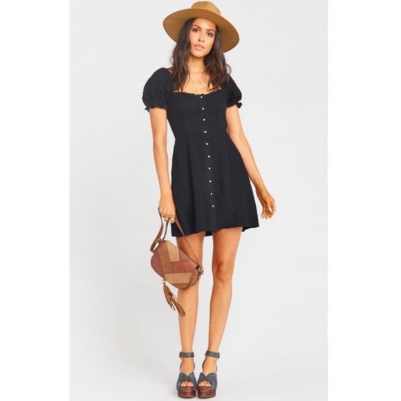 Show Me Your MuMu Dresses & Skirts - Show Me Your MuMu | Black Linen Napoli Dress